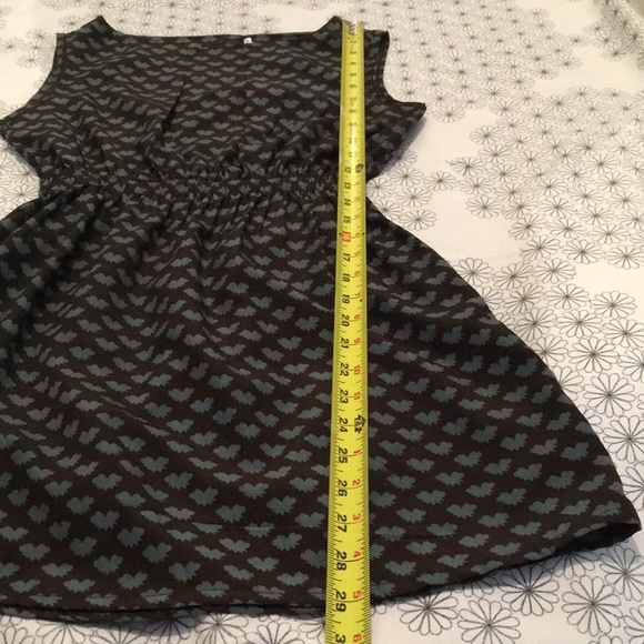 Tenki Brown and Blue Hearts Casual sleeveless Dress M - Picture 3 of 8